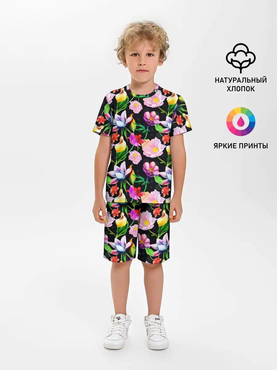 Детская пижама с шортами / Разноцветие