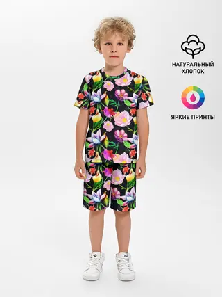 Детская пижама с шортами / Разноцветие