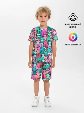 Детская пижама с шортами / Выставка котов