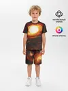 Детская пижама с шортами / ГАЛАКТИКА / КОСМОС / СОЛНЦЕ