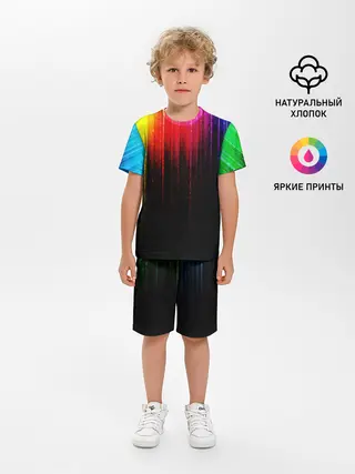 Детская пижама с шортами / КРАСКИ ГРАДИЕНТ