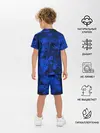 Детская пижама с шортами / SONIC BLUE PATTERN | СИНИЙ ЁЖ
