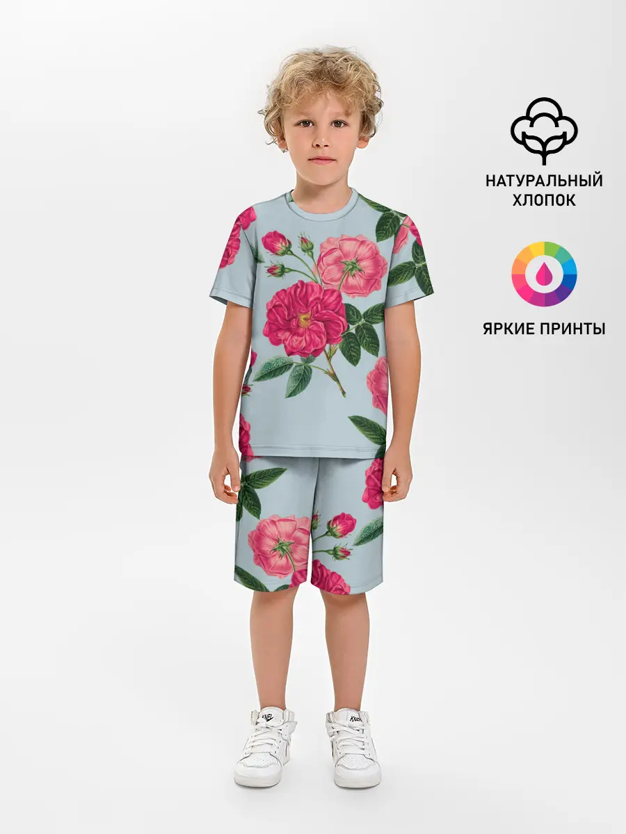 Детская пижама с шортами / Чайная роза