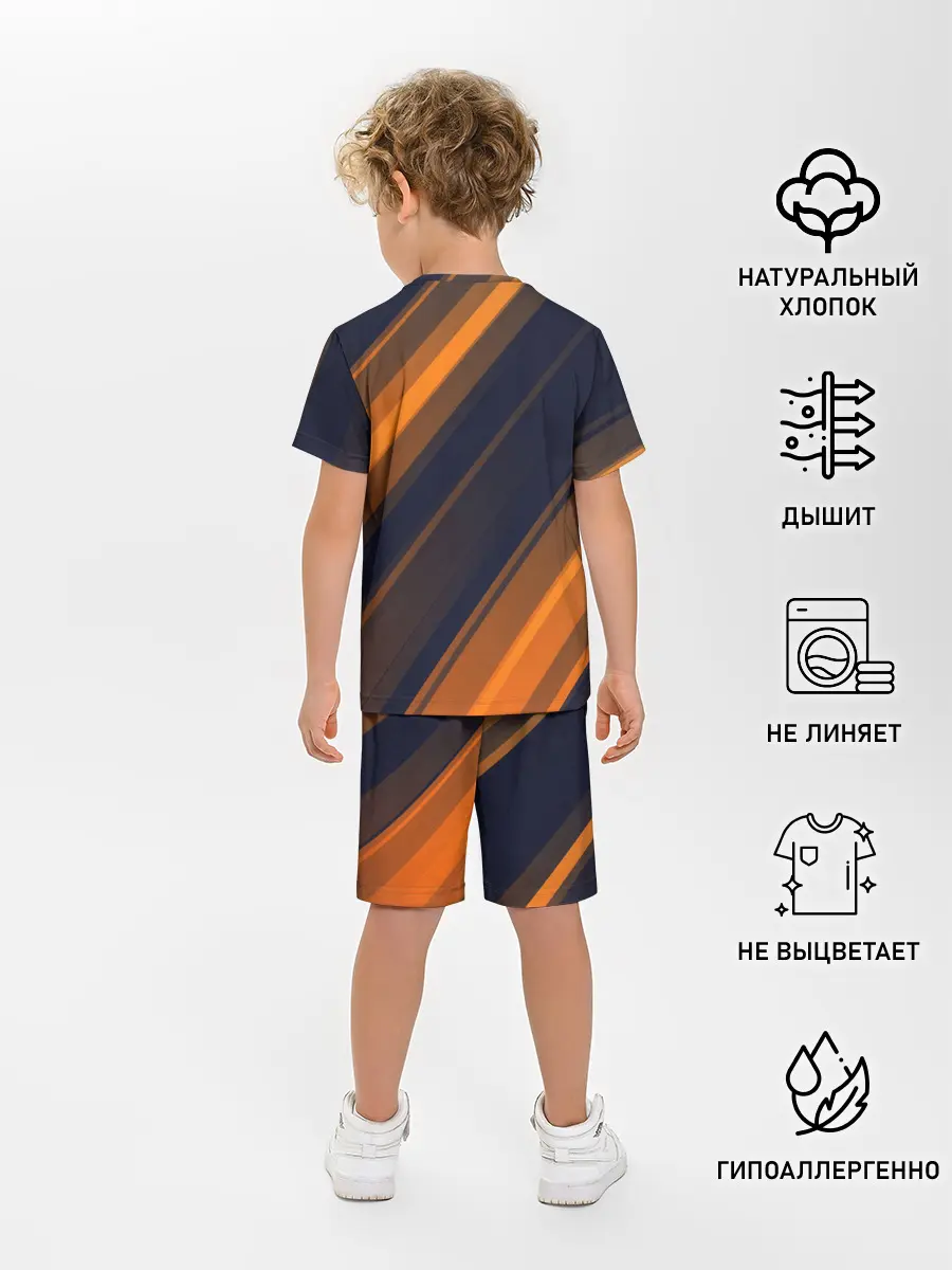 Детская пижама с шортами / ORANGE Black