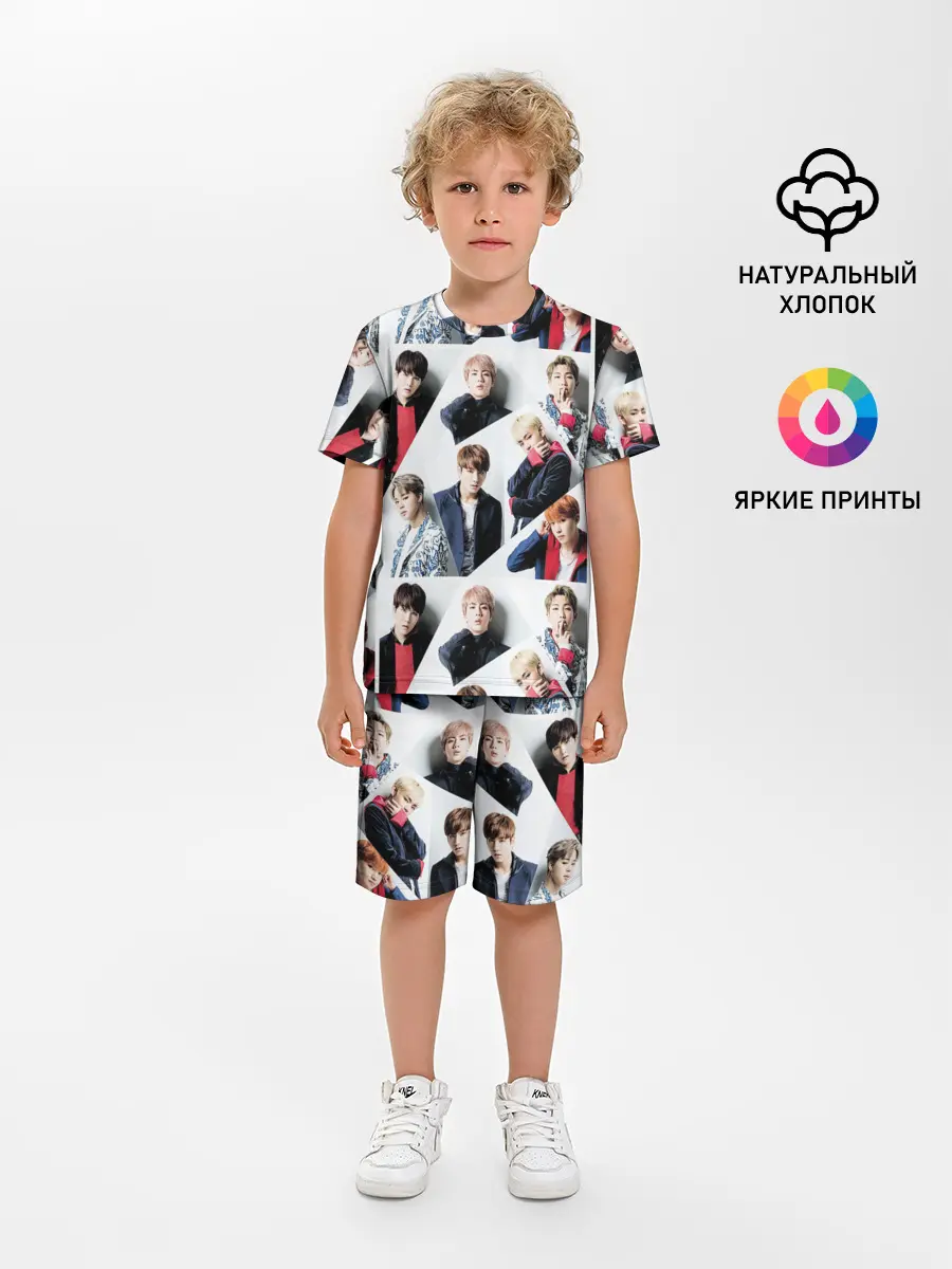 Детская пижама с шортами / BTS COLLAGE