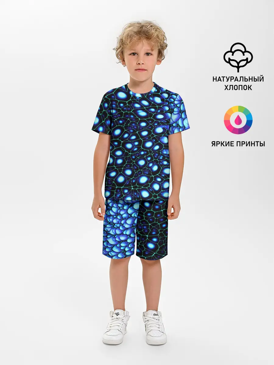 Детская пижама с шортами / Абстракция-макрокраска