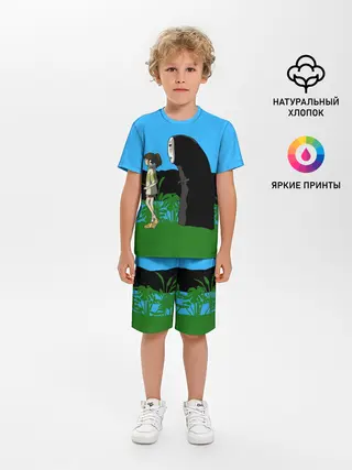 Детская пижама с шортами / Тихиро гуляет с Каонаси
