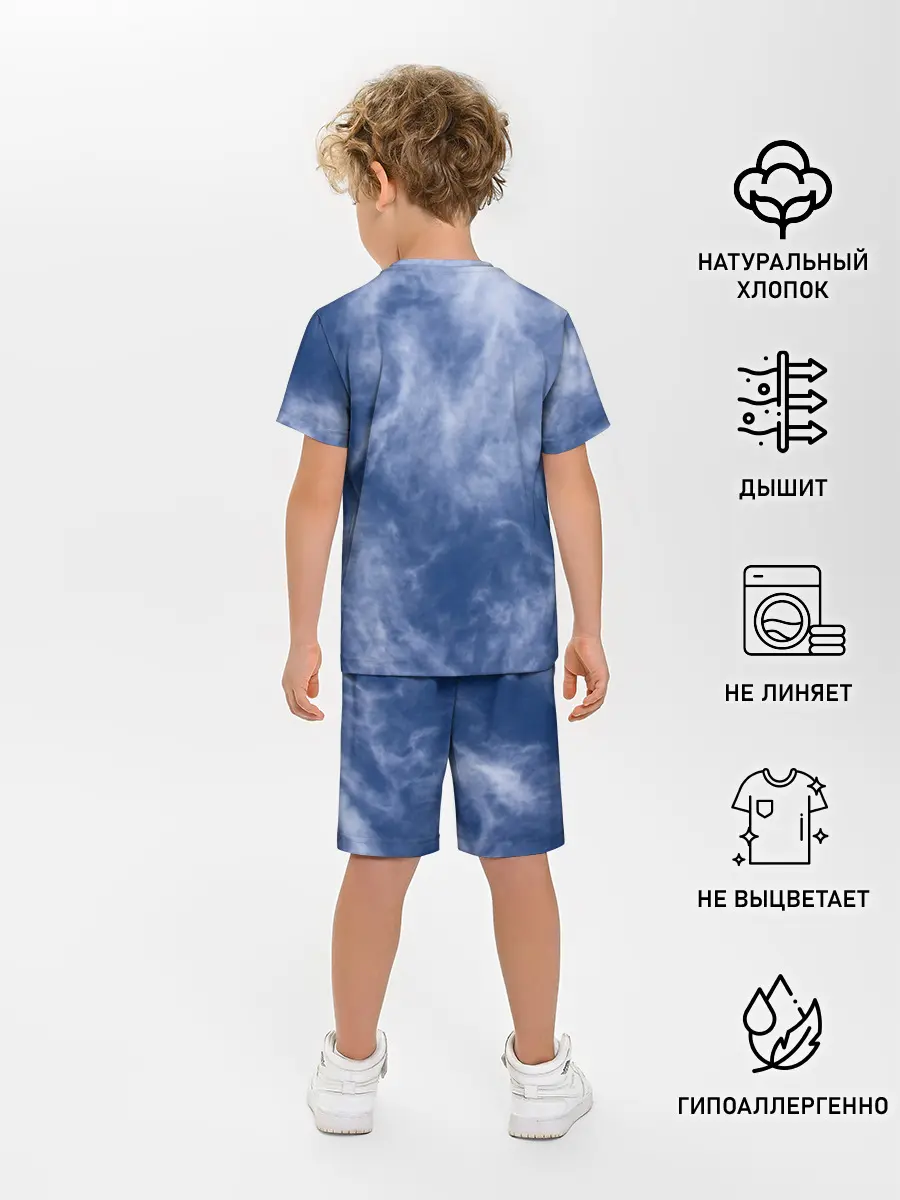 Детская пижама с шортами / Облака в небе