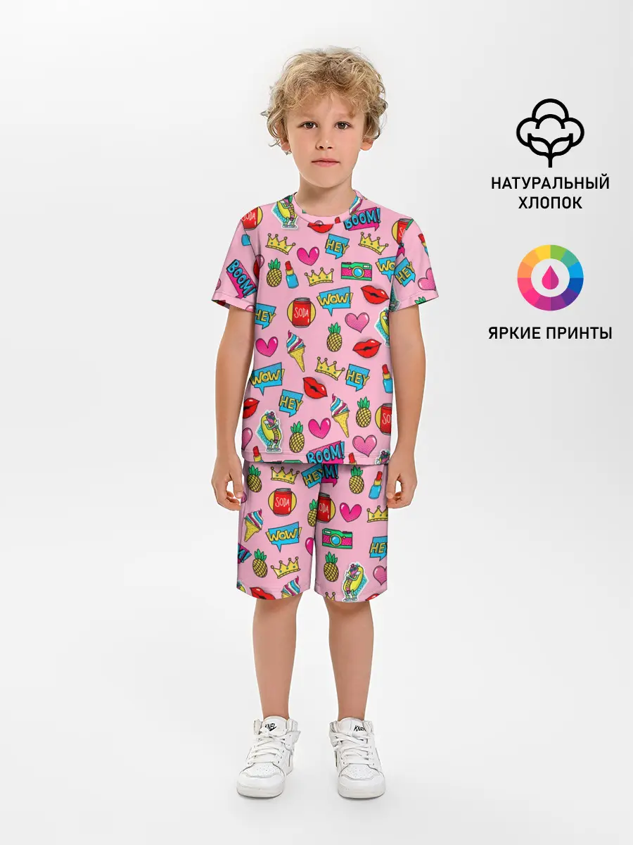 Детская пижама с шортами / Pop Art
