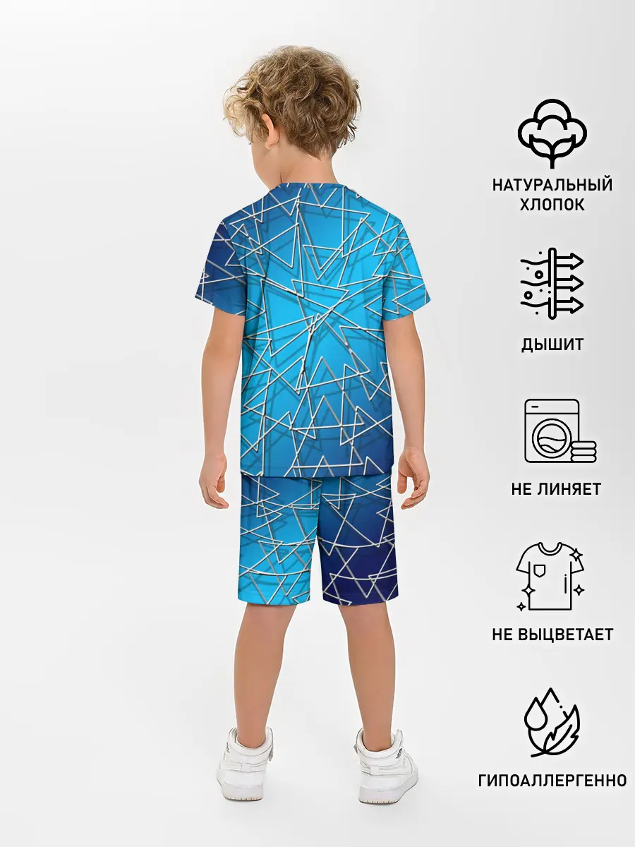 Детская пижама с шортами / Треугольники