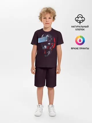 Детская пижама с шортами / Череп с VR