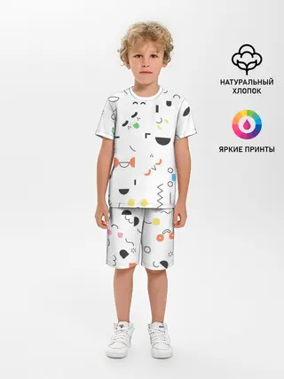 Детская пижама с шортами / TOCA BOCA УЗОР ФОН