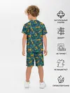Детская пижама с шортами / Паттерн из Тигров и Растений