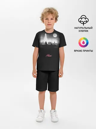 Детская пижама с шортами / Miami Black