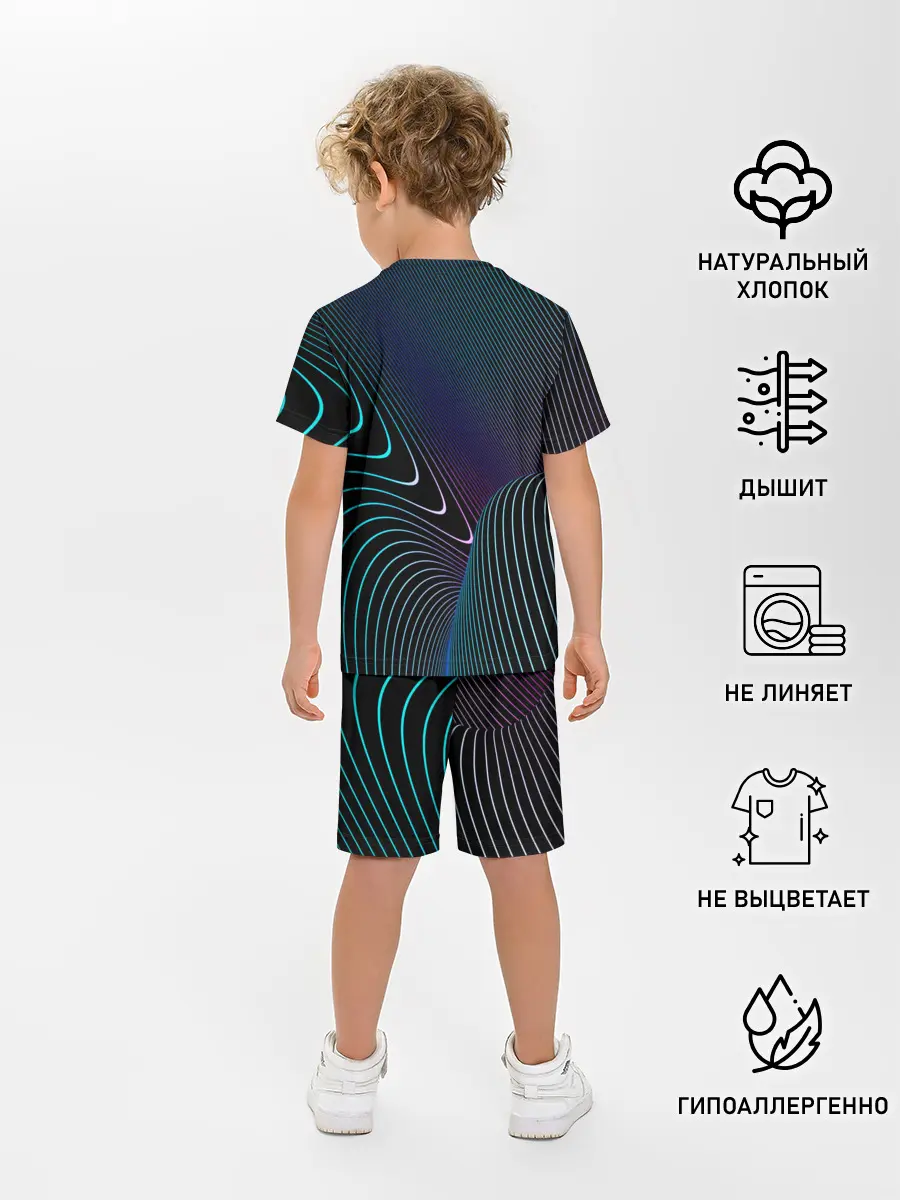Детская пижама с шортами / НЕОН STRIPES