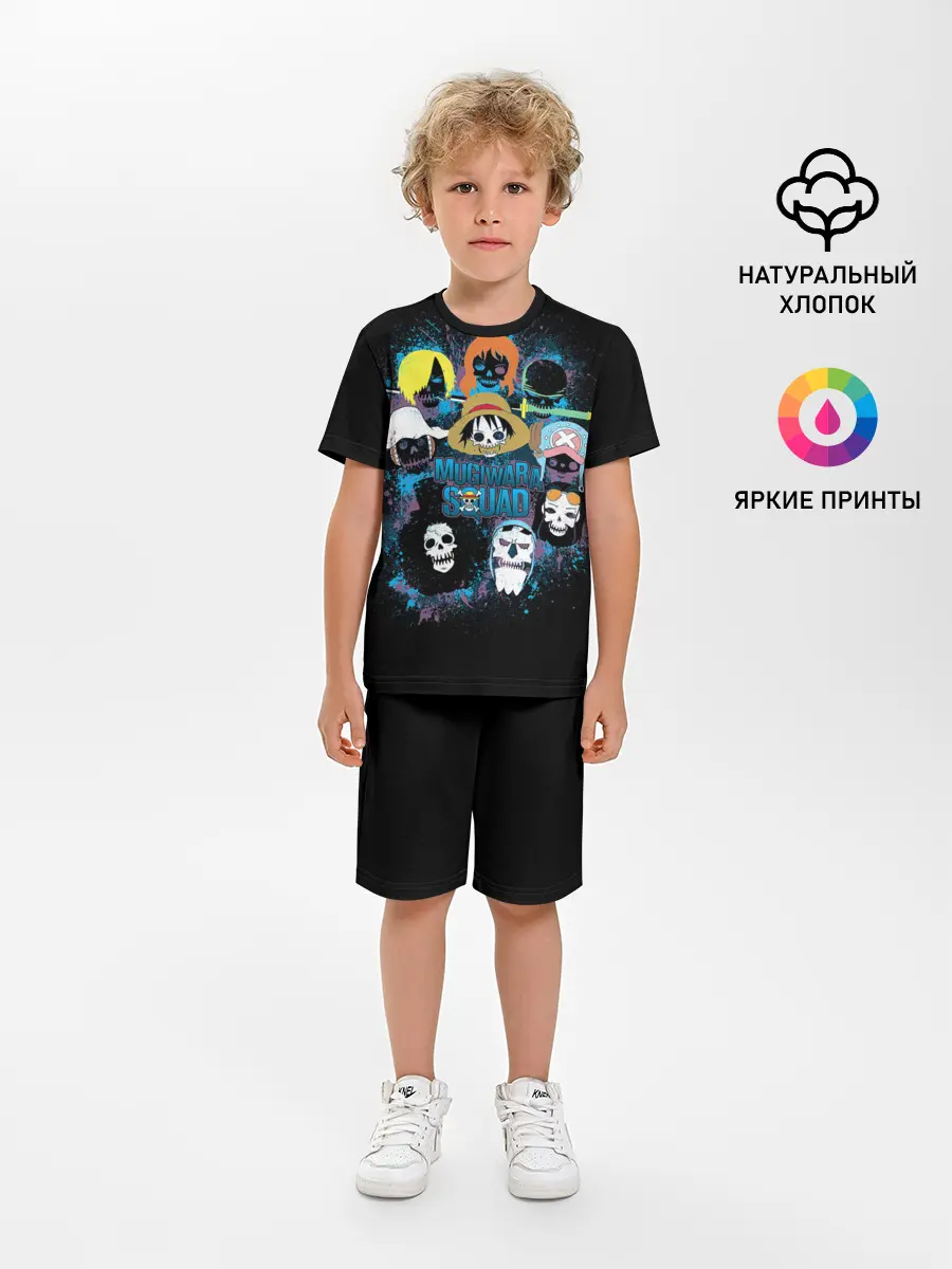 Детская пижама с шортами / пираты One Piece