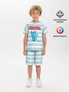 Детская пижама с шортами / Кот на полосочках