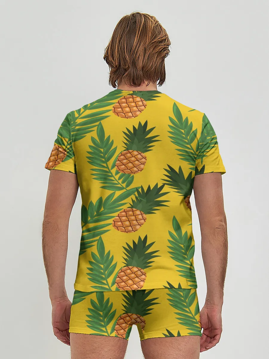 Мужские трусы с футболкой / Ананасы