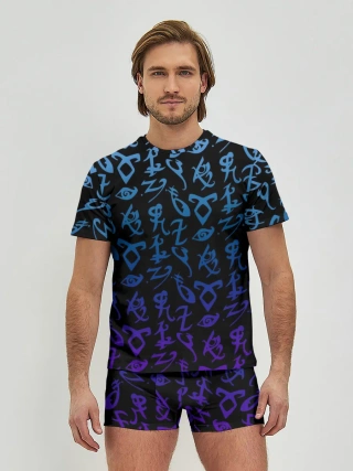 Мужские трусы с футболкой / Blue runes