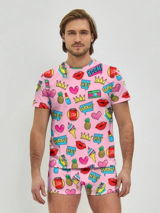 Мужские трусы с футболкой / Pop Art