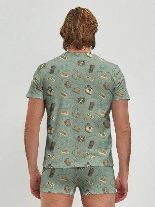 Мужские трусы с футболкой / Oldschool pattern