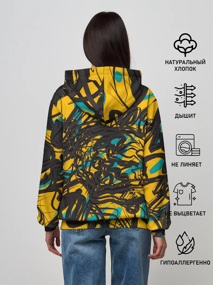 Женское худи / Черные линии