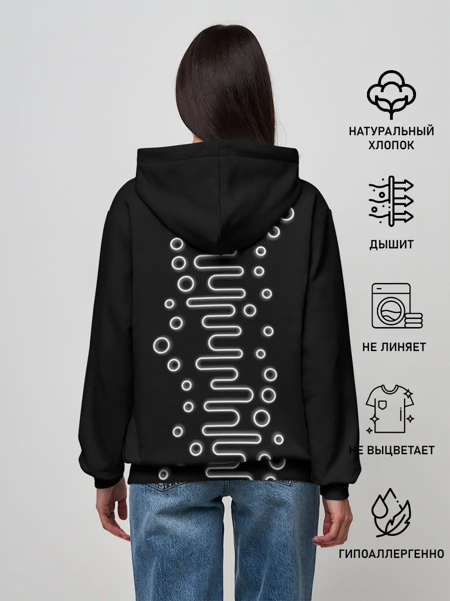 Женское худи / Волны ТЕСЛА