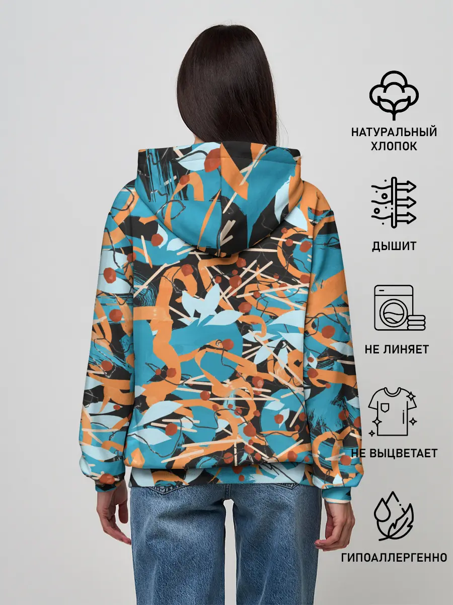 Женское худи / Яркие линии