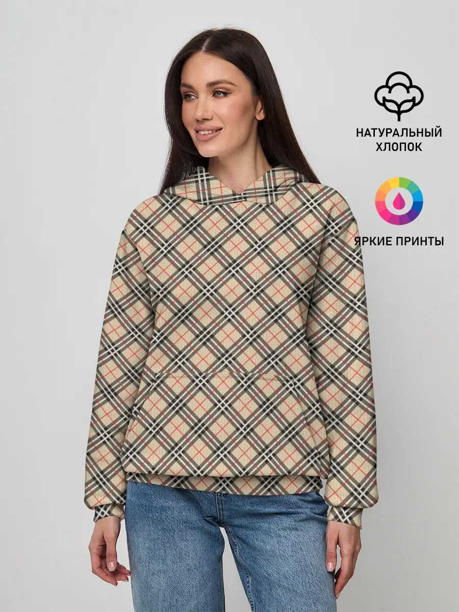 Женское худи / Костюм в клетку