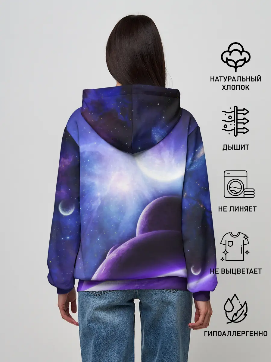 Женское худи / Неоновый Космос