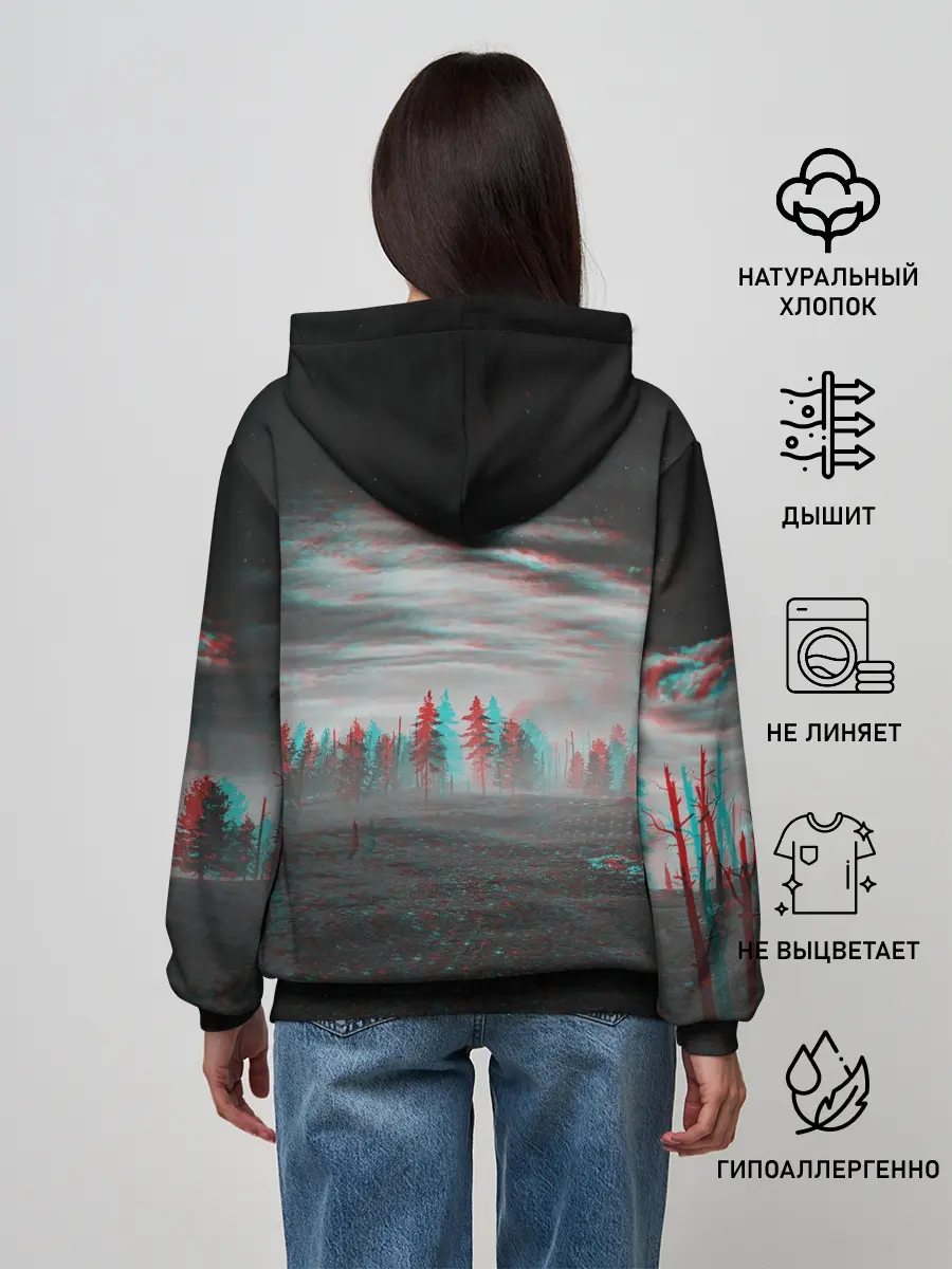 Женское худи / Siren Head Horror Glitch