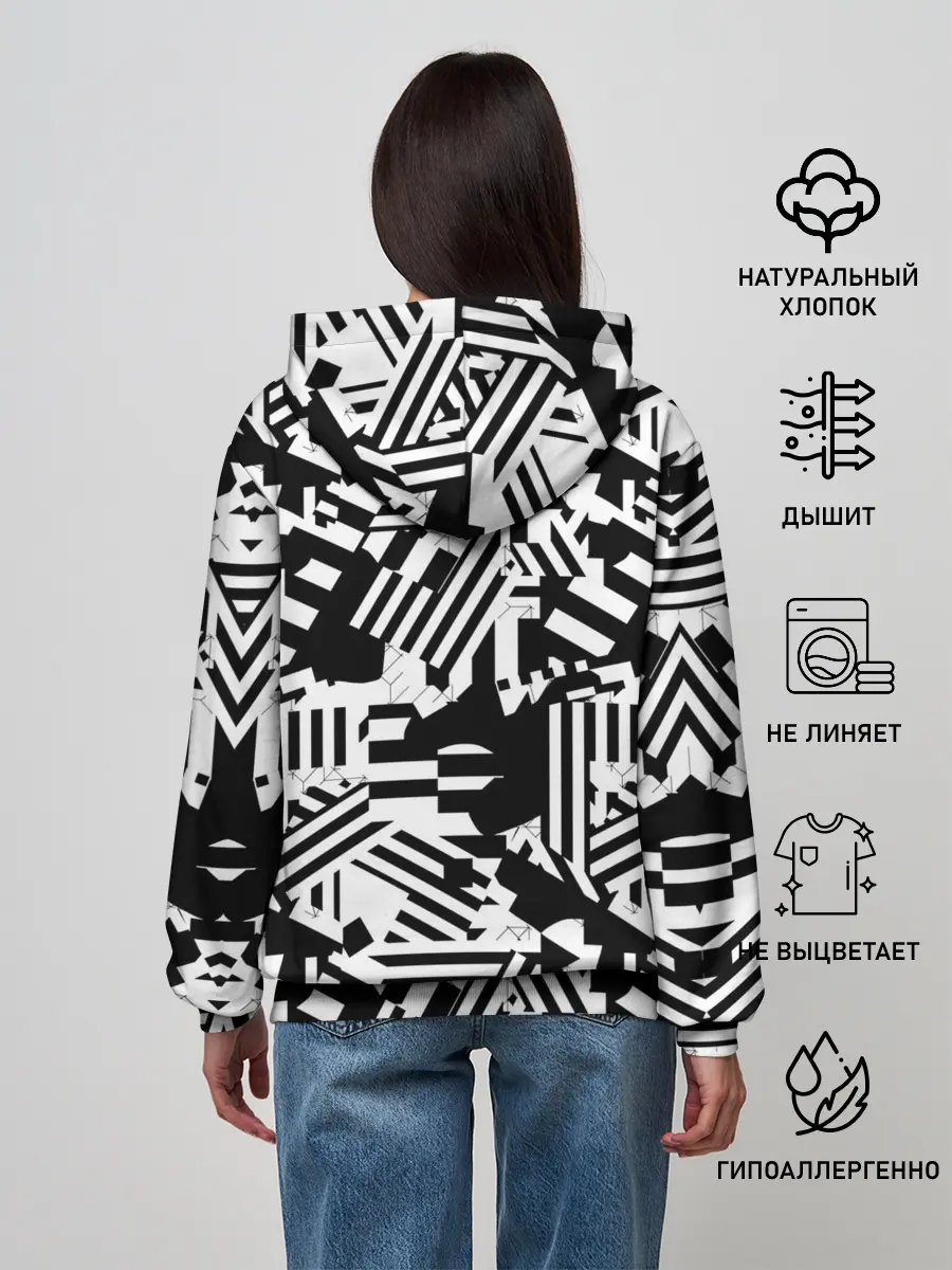 Женское худи / Хаотичные линии