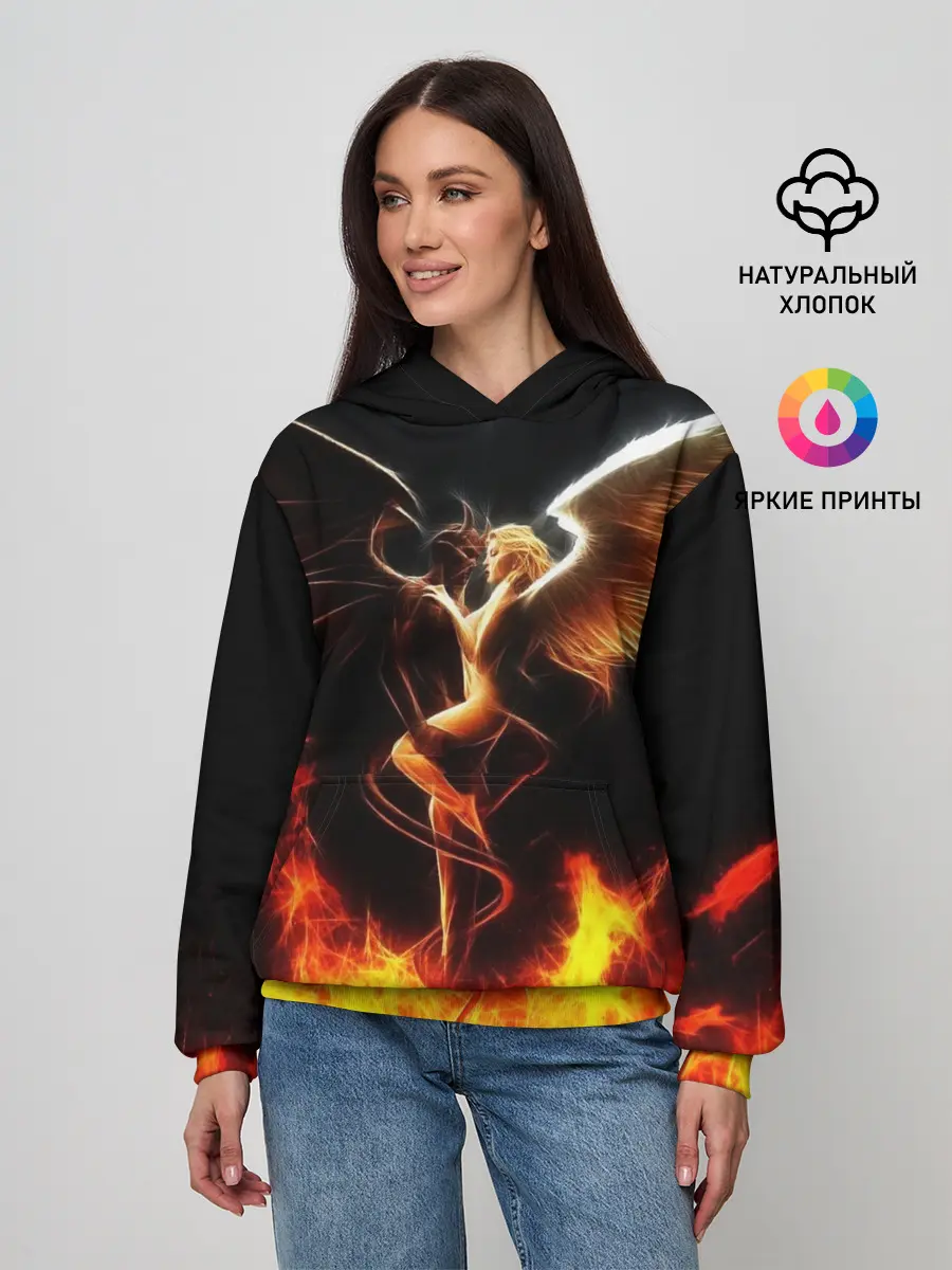 Женское худи / Angel and demon