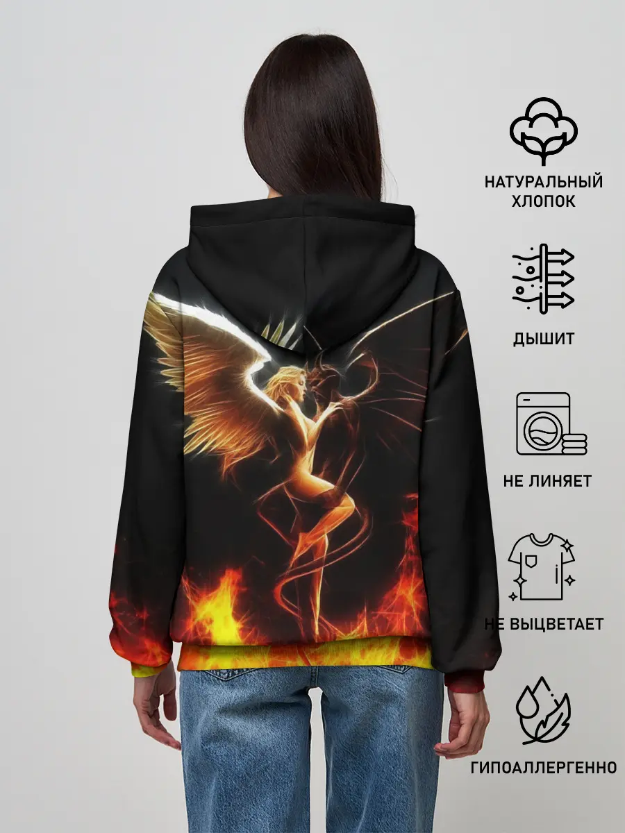 Женское худи / Angel and demon