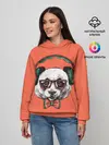 Женское худи / панда-меломан