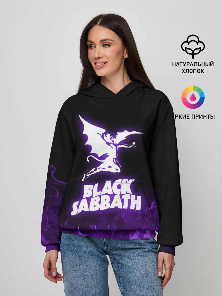 Женское худи / Black Sabbath NEON