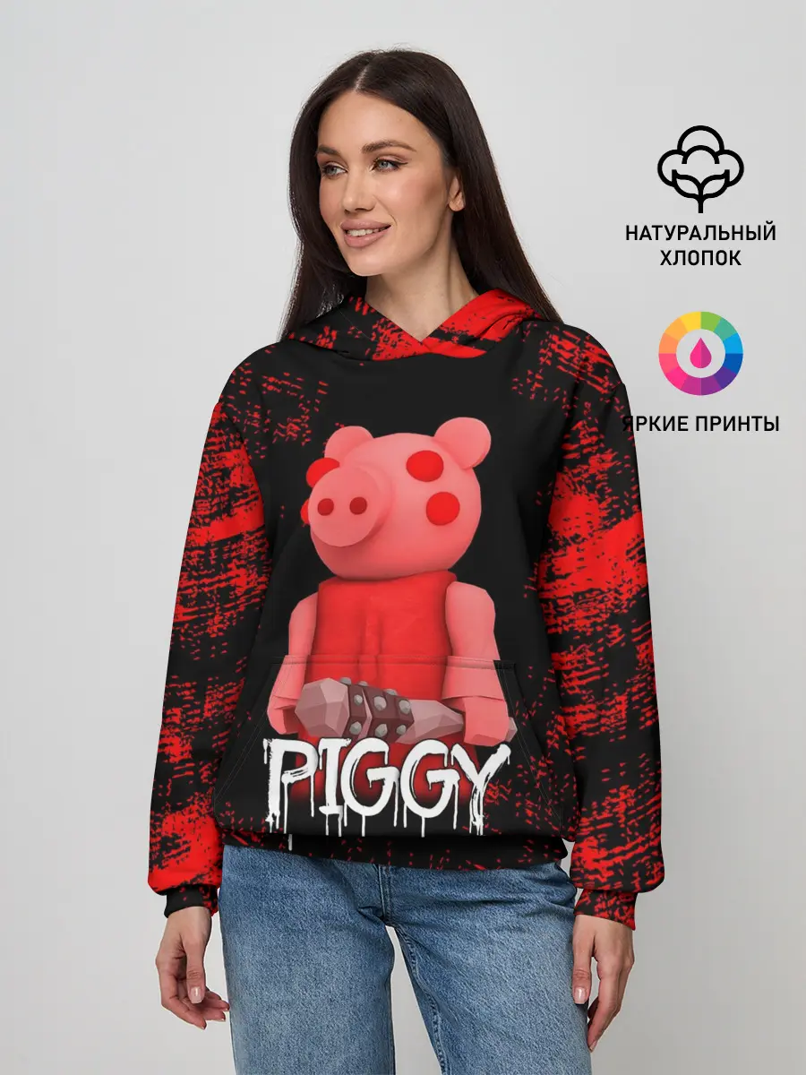 Женское худи / ROBLOX PIGGY - СВИНКА ПИГГИ