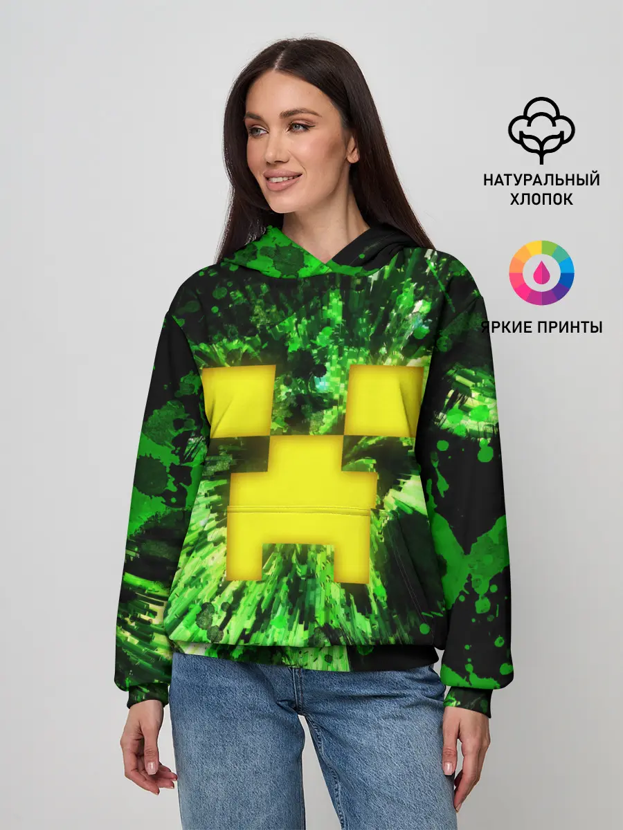 Женское худи / Minecraft / Майнкрафт