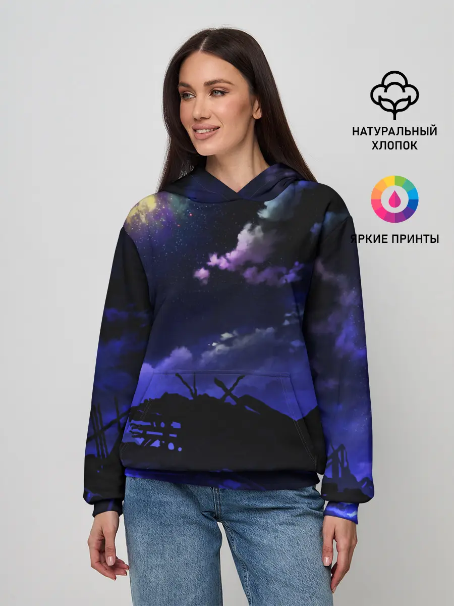 Женское худи / Ночной закат