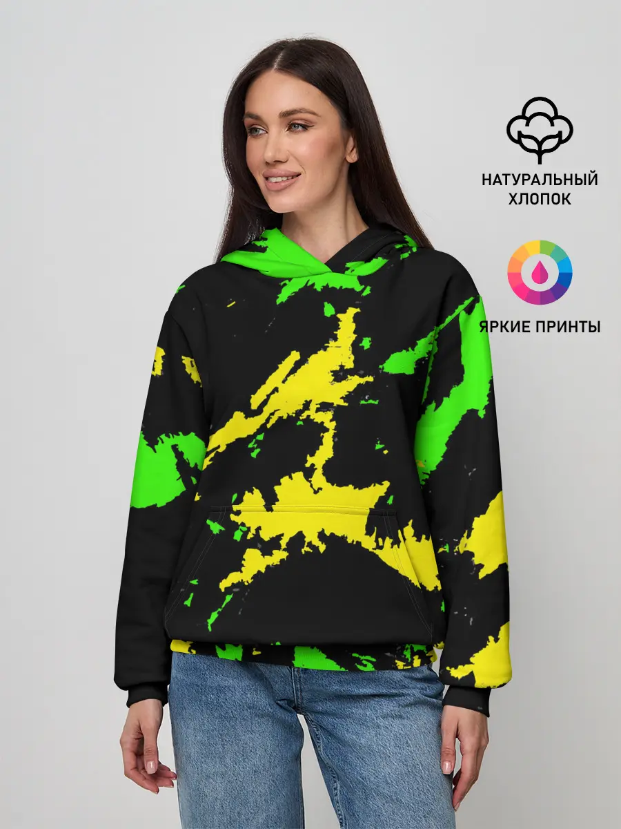 Женское худи / Желто-зеленый