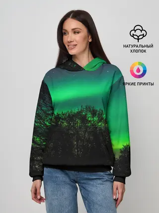 Женское худи / Северное сияние