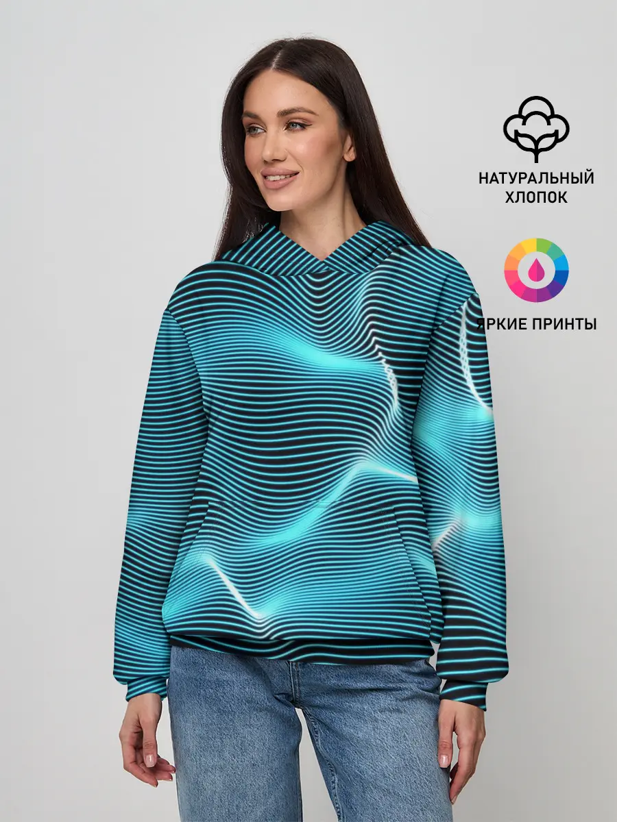 Женское худи / Neon lines