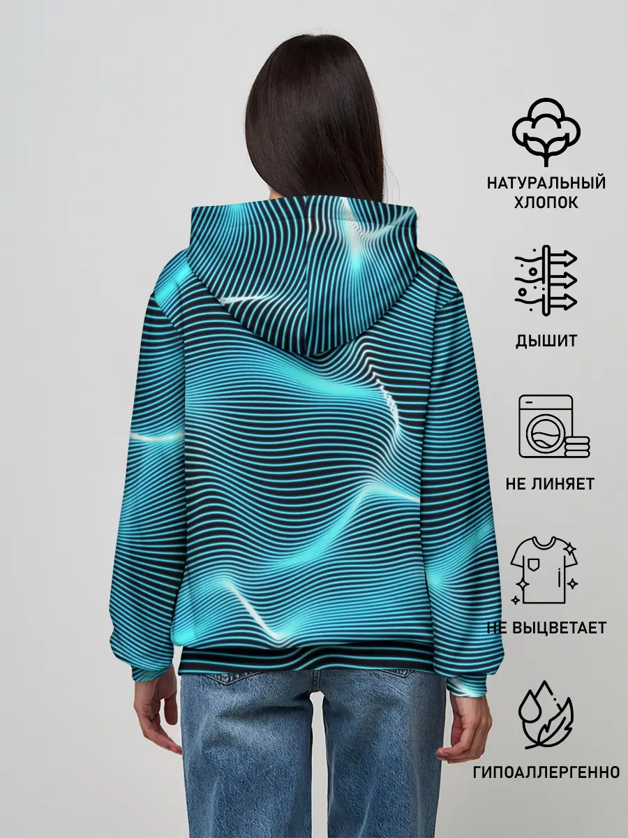 Женское худи / Neon lines