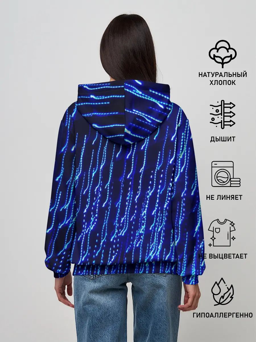 Женское худи / Neon rain