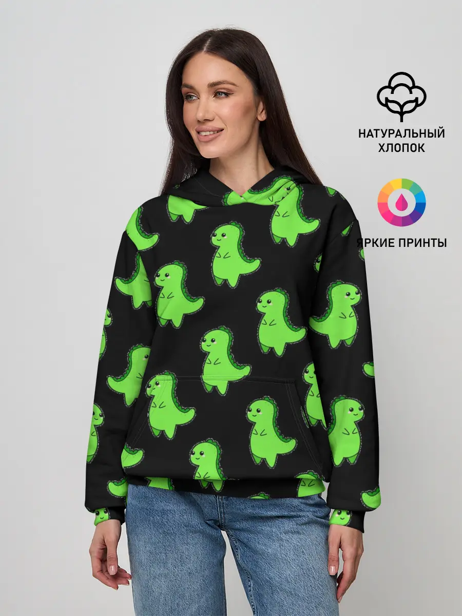 Женское худи / Динозавры