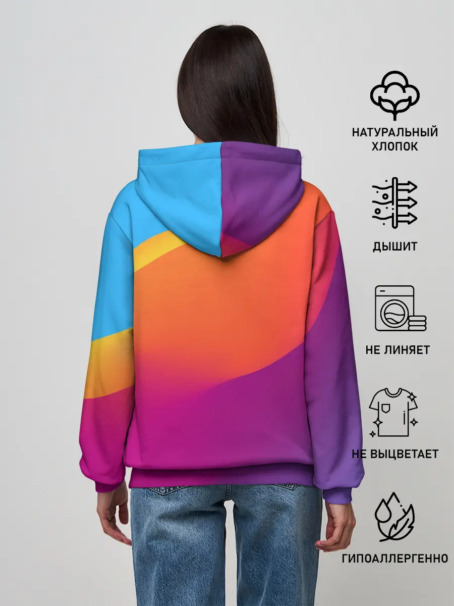 Женское худи / ТЕКСТУРА ГРАДИЕНТА