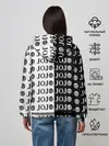Женское худи / Логотип джо джо паттерн черно-белый