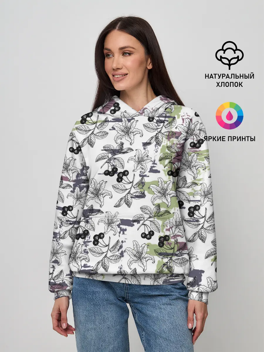 Женское худи / Лилии