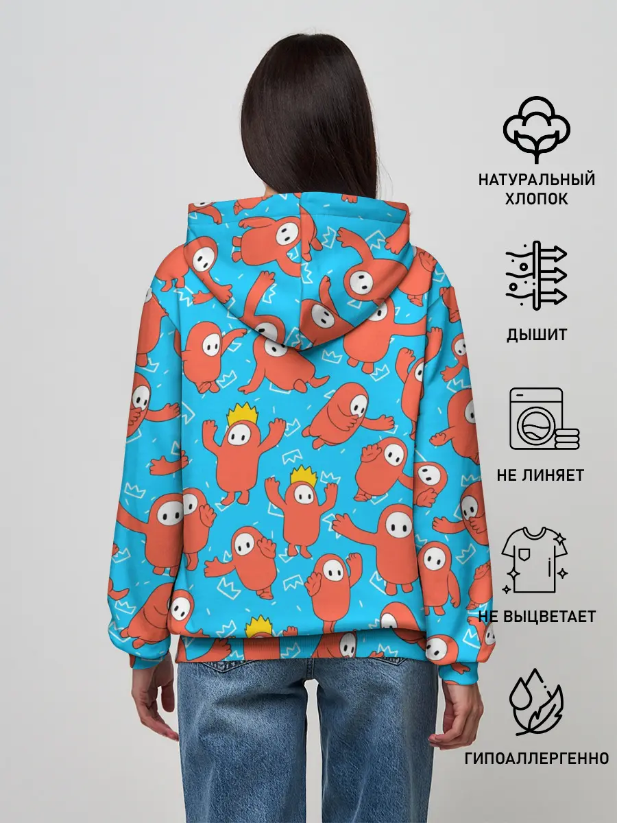 Женское худи / Fall guys red