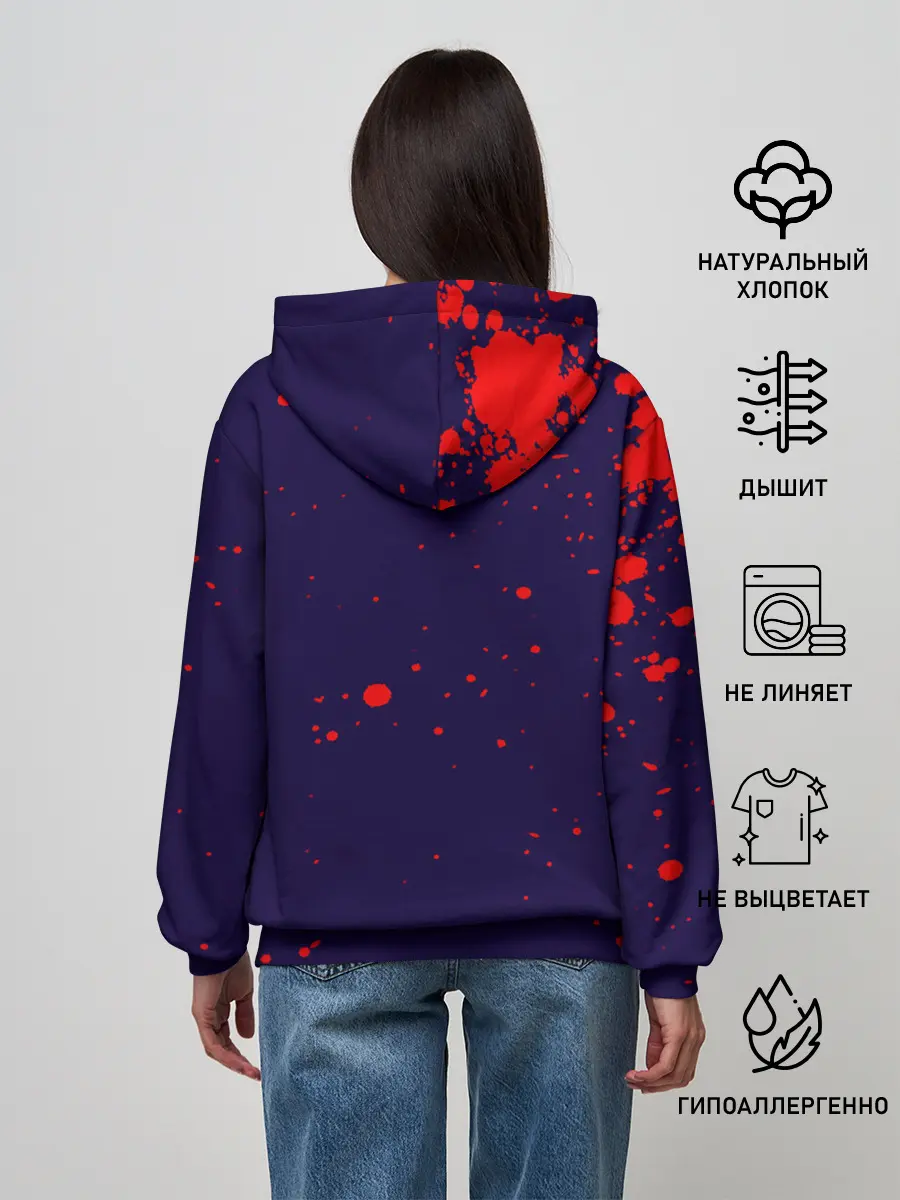 Женское худи / Дзётаро красные брызги